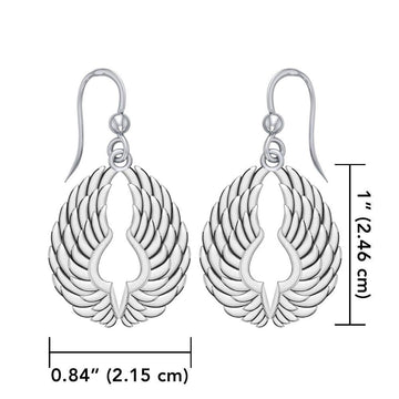 Sterling Silver Angel Wings Earrings TER1828 - Jewelry